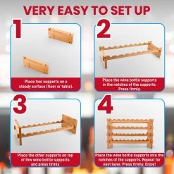 Serenelife Home & Lighting Stackable Wine Storage Rack SLWMDSF200