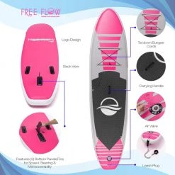 SereneLife Free-Flow SUP Inflatable Paddle Board Sports & Outdoors