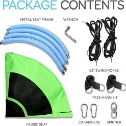 Serenelife Children’s Hanging Swing Seat SLSWNG100GN Sports & Outdoors