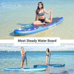 SereneLife Sports & Outdoors SUP Inflatable Paddle Board