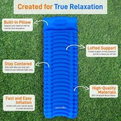 SereneLife Ultralight Sleeping Pad With Carrying Bag Sports & Outdoors