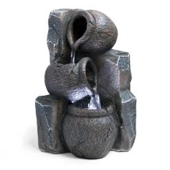 SereneLife Home & Lighting Electric Water Fountain Decor SLTWF25LED