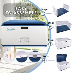 SereneLife Home & Lighting Security Locking Storage Container Bin SLSBIN21