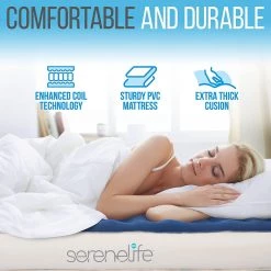 Serenelife Raised EZ-Bed Inflatable Air Mattress With Frame Sports & Outdoors
