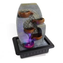 SereneLife Electric Water Fountain Decor SLTWF87LED