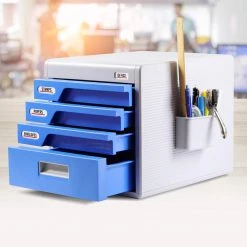 SereneLife Home & Lighting Locking Drawer Cabinet Desk Organizer SLFCAB20