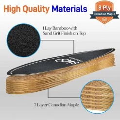 Serenelife Canadian Maple Deck Skateboard