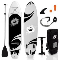 SereneLife Sports & Outdoors SLSUPB06 Free-Flow SUP Inflatable Paddle Board