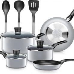 Serenelife Home Kitchen Cookware 11-Piece Set Home & Lighting