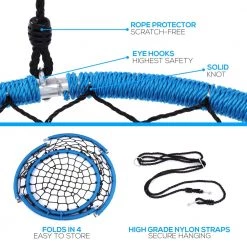 SereneLife Hanging Netted Seat Swing SLSWNG125 11 SereneLife Hanging Netted Seat Swing SLSWNG125