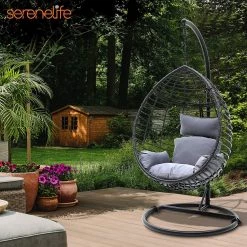 Serenelife Wicker Rattan Swing Chair