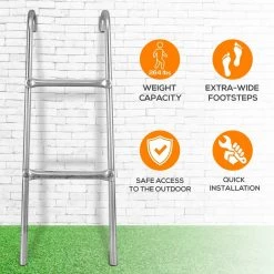 SereneLife Outdoor Trampoline Safety Ladder SLTRALDR