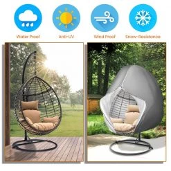 Serenelife Patio Hanging Egg Chair Cover SLEGCOVER