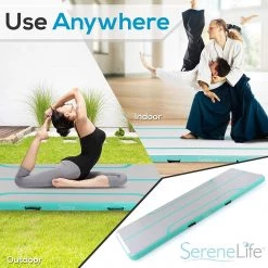 SereneLife Inflatable Air Tumbling Mat 9.8Ft Sports & Outdoors