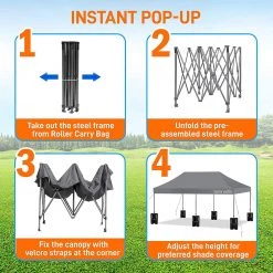Serenelife Sports & Outdoors Tent Commercial Instant Shelter 56 Serenelife Sports & Outdoors Tent Commercial Instant Shelter