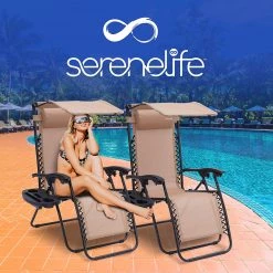 Serenelife Adjustable Zero Gravity Chair Set