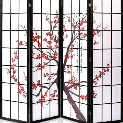 Serenelife Home & Lighting 4-Panel Room Divider SLRDFL7