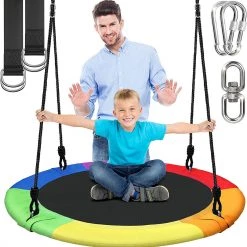 Serenelife Children’s Hanging Swing Seat SLSWNG100RB Sports & Outdoors
