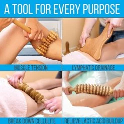 Serenelife Health & Beauty 5 Piece Wood Massage Kit SLMSGRLKT34