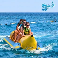 Serenelife Sports & Outdoors Inflatable Banana Boat With Storage Bag 4 Person SLBBFL4