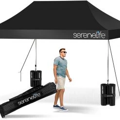 SereneLife Pop Up Canopy Tent Sports & Outdoors