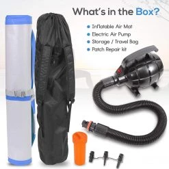 SereneLife Sports & Outdoors Inflatable Air Tumbling Mat 9.8Ft SLGM3BL