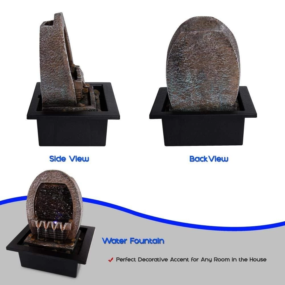 SereneLife Electric Water Fountain Decor SLTWF76LED 3 SereneLife Electric Water Fountain Decor SLTWF76LED