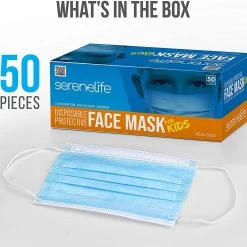 SereneLife 3-Layer Disposable Face Masks SLKDPLY50 Health & Beauty