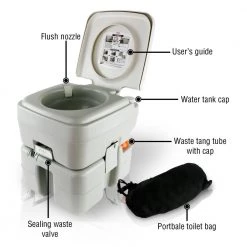 SereneLife Sports & Outdoors Portable Toilet System SLCATL320