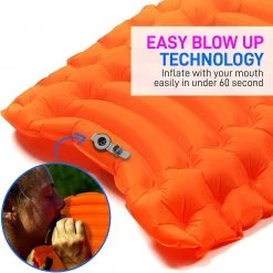 SereneLife Ultralight Sleeping Pad With Carrying Bag Sports & Outdoors