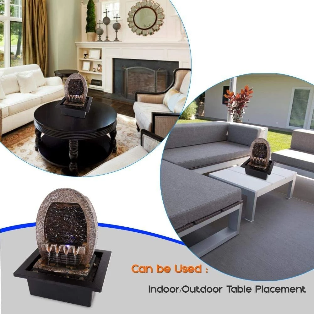 SereneLife Electric Water Fountain Decor SLTWF76LED 5 SereneLife Electric Water Fountain Decor SLTWF76LED