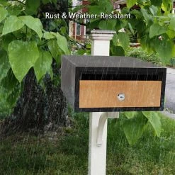 SereneLife Home & Lighting Indoor/Outdoor Wall Mount Locking Mailbox SLSFE31