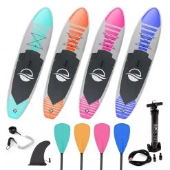 SereneLife Free-Flow SUP Inflatable Paddle Board Sports & Outdoors