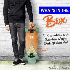 Serenelife Sports & Outdoors Canadian Maple Deck Skateboard 6" 23 Serenelife Sports & Outdoors Canadian Maple Deck Skateboard 6