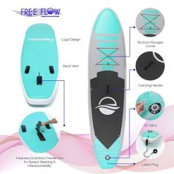 SereneLife Free-Flow SUP Inflatable Paddle Board Sports & Outdoors