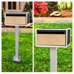 SereneLife Home & Lighting Indoor/Outdoor Wall Mount Locking Mailbox SLSFE31