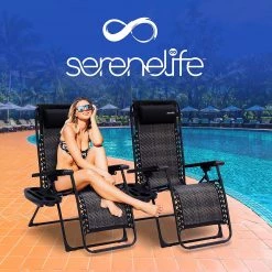 Serenelife Rattan Zero Gravity Lawn Chair SL1ZRC65 16 Serenelife Rattan Zero Gravity Lawn Chair SL1ZRC65