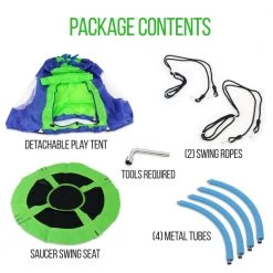 SereneLife Sports & Outdoors Trees Hanging Circle Saucer Swing SLSWNG350