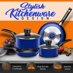 Serenelife Home & Lighting Home Kitchen Cookware 6-Piece Set