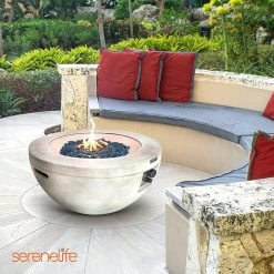 Serenelife Propane Gas Fire Pit SLFPBAL Tools & Garden