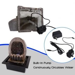 SereneLife Electric Water Fountain Decor SLTWF76LED 8 SereneLife Electric Water Fountain Decor SLTWF76LED