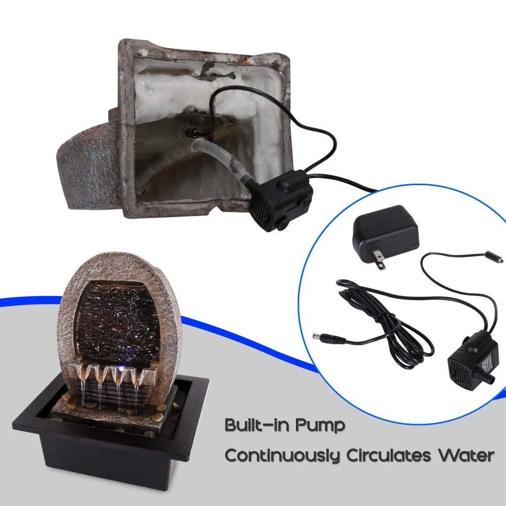 SereneLife Electric Water Fountain Decor SLTWF76LED 4 SereneLife Electric Water Fountain Decor SLTWF76LED