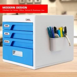 SereneLife Home & Lighting Locking Drawer Cabinet Desk Organizer SLFCAB20