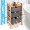 Serenelife Home & Lighting Bamboo Shelf With Storage Hamper SLHMPSHF33