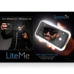 SereneLife Electronics & Gadgets Lite-Me' Selfie Case For IPhone 6Plus & 6S SLIP101BK