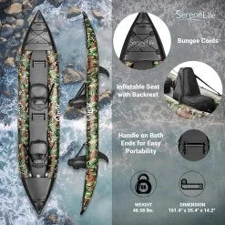 Serenelife Sports & Outdoors Inflatable Kayak Set SLKYK50AMO