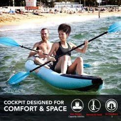 Serenelife Inflatable Kayak Set SLKYK50AQA Sports & Outdoors