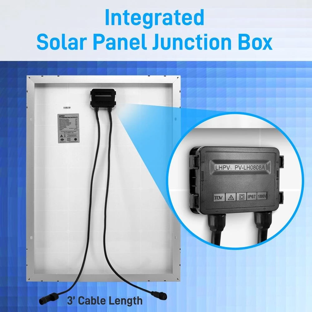 SereneLife Camping & Outdoor Portable Mono Solar Panel Starter Kit SLSPNL10 8 SereneLife Camping & Outdoor Portable Mono Solar Panel Starter Kit SLSPNL10