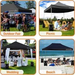 SereneLife Pop Up Canopy Tent Sports & Outdoors