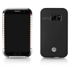 SereneLife Lite-Me Selfie LED Light Galaxy S7 Case SL301S7GR